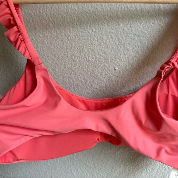NWT Aerie American Eagle Scoop Bikini Top Coral Size Large Extra Large - Picture 6 of 8